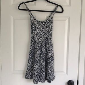 L.A Hearts Black and white geometric dress